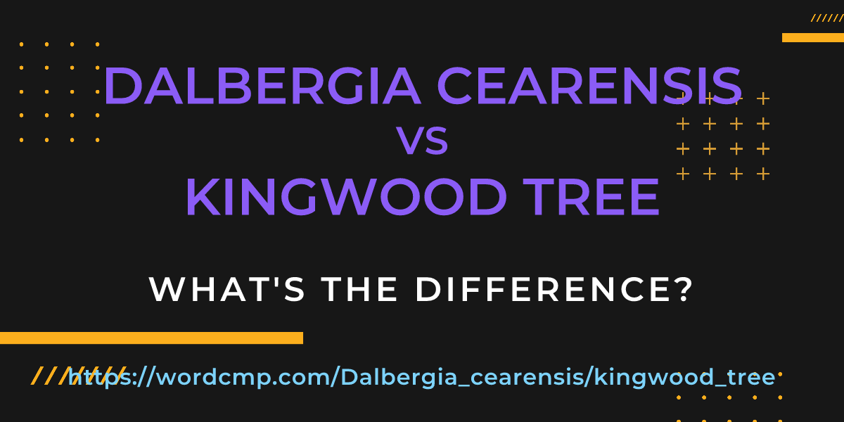 Difference between Dalbergia cearensis and kingwood tree