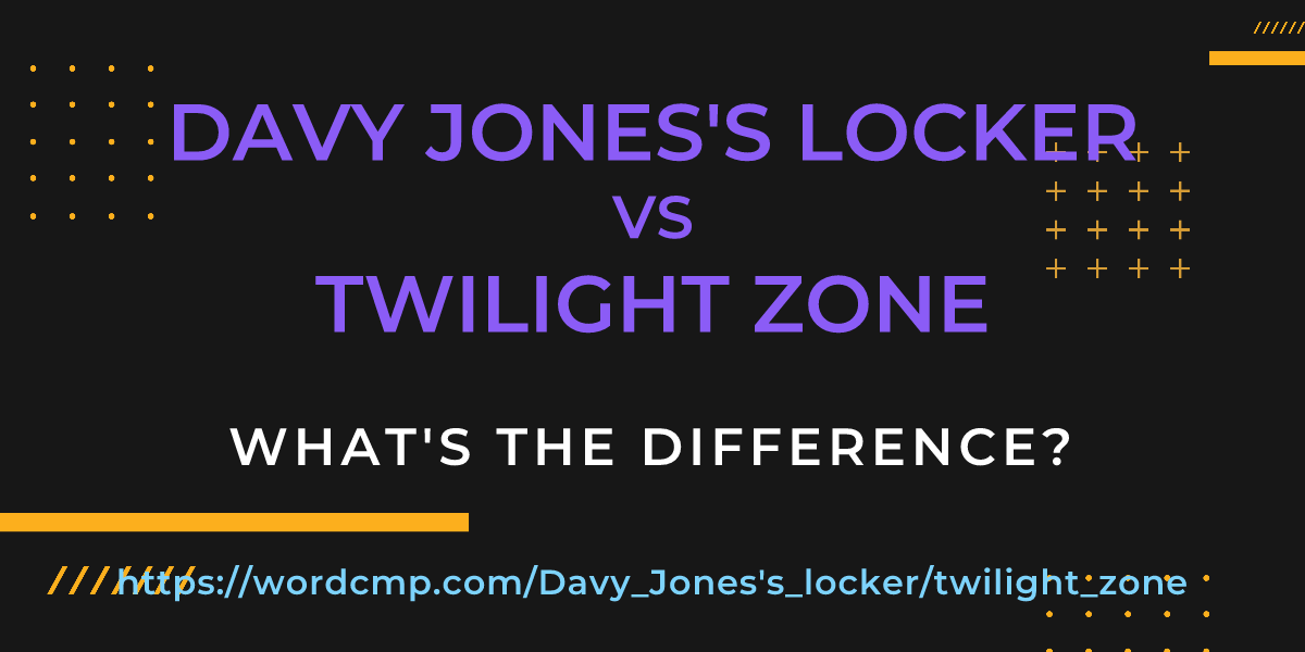 Difference between Davy Jones's locker and twilight zone