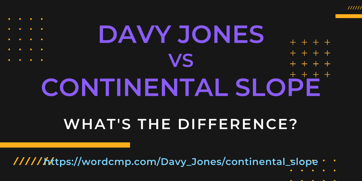 Difference between Davy Jones and continental slope