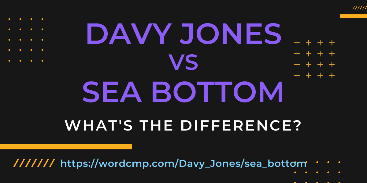 Difference between Davy Jones and sea bottom