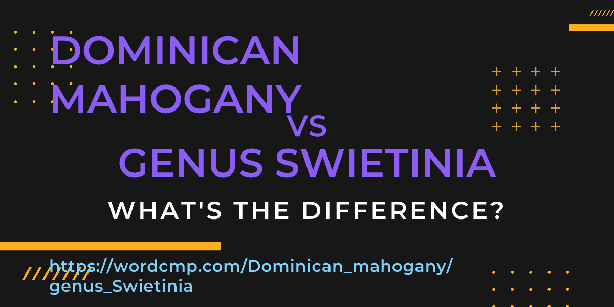 Difference between Dominican mahogany and genus Swietinia