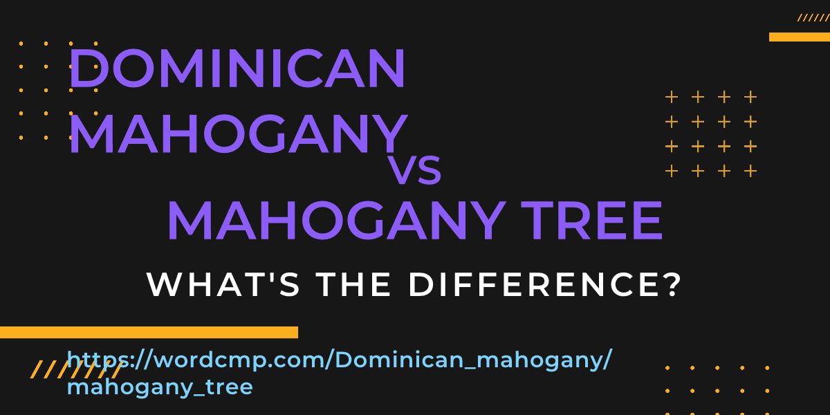 Difference between Dominican mahogany and mahogany tree