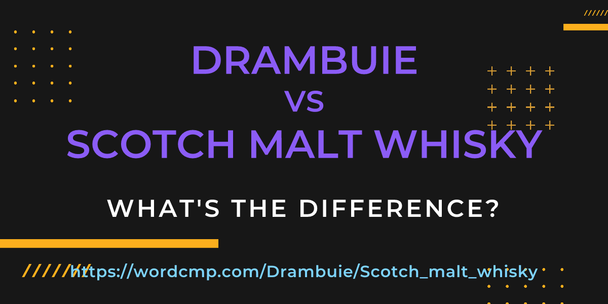Difference between Drambuie and Scotch malt whisky