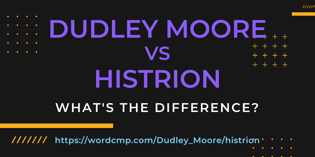 Difference between Dudley Moore and histrion