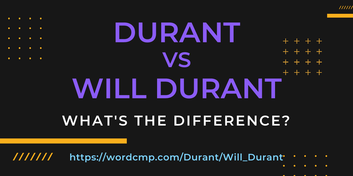 Difference between Durant and Will Durant