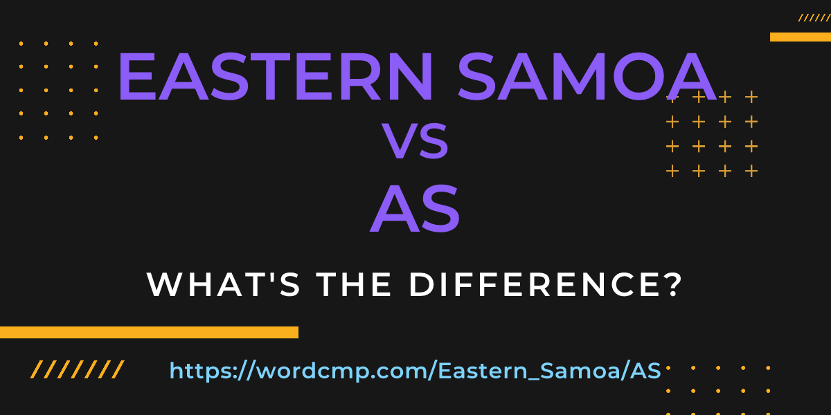 Difference between Eastern Samoa and AS