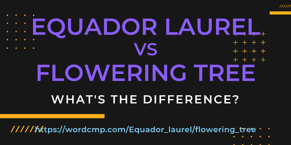 Difference between Equador laurel and flowering tree