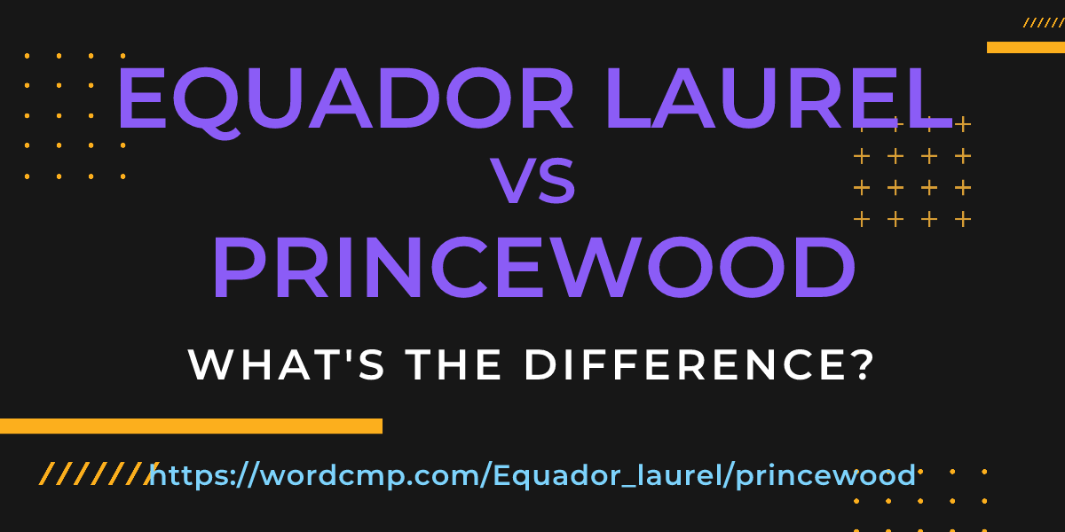 Difference between Equador laurel and princewood
