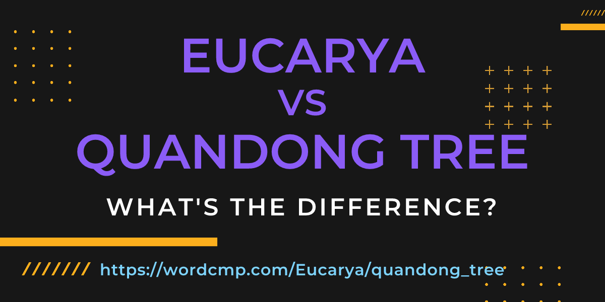 Difference between Eucarya and quandong tree