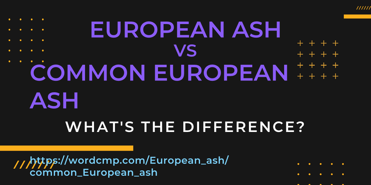Difference between European ash and common European ash