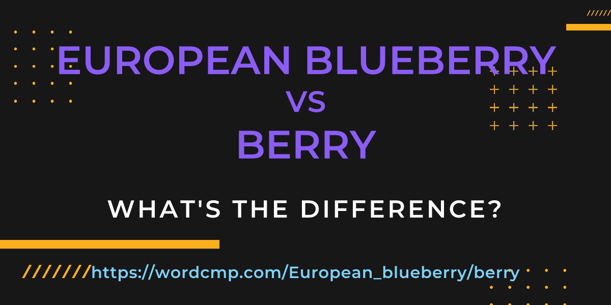 Difference between European blueberry and berry