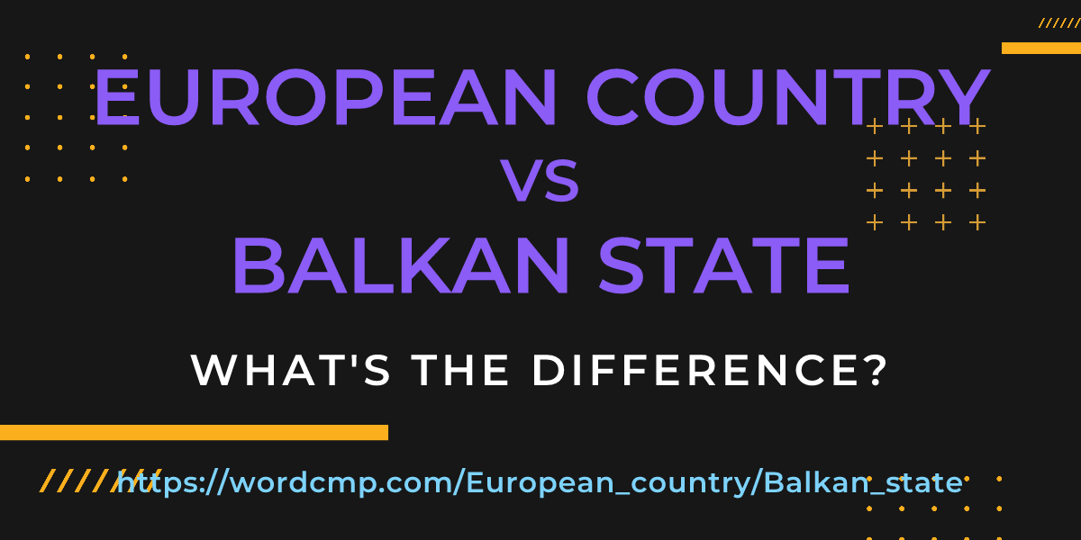 Difference between European country and Balkan state