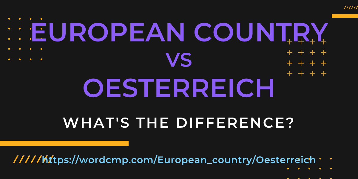 Difference between European country and Oesterreich