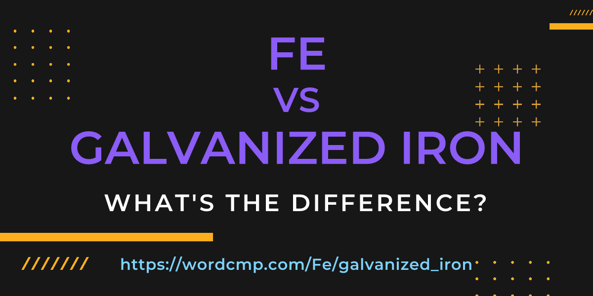 Difference between Fe and galvanized iron