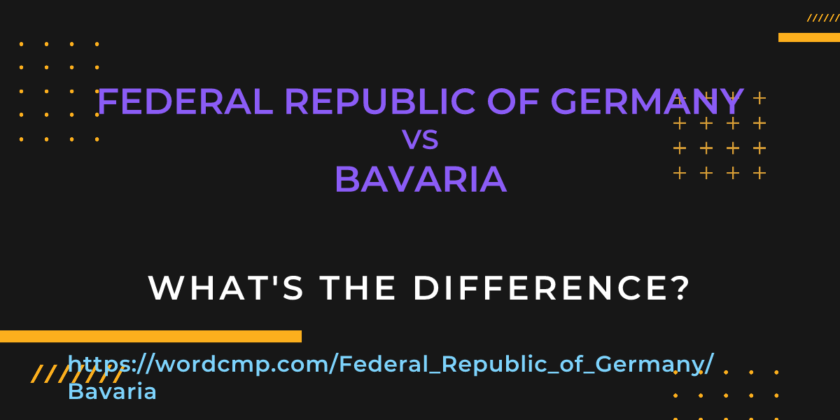Difference between Federal Republic of Germany and Bavaria