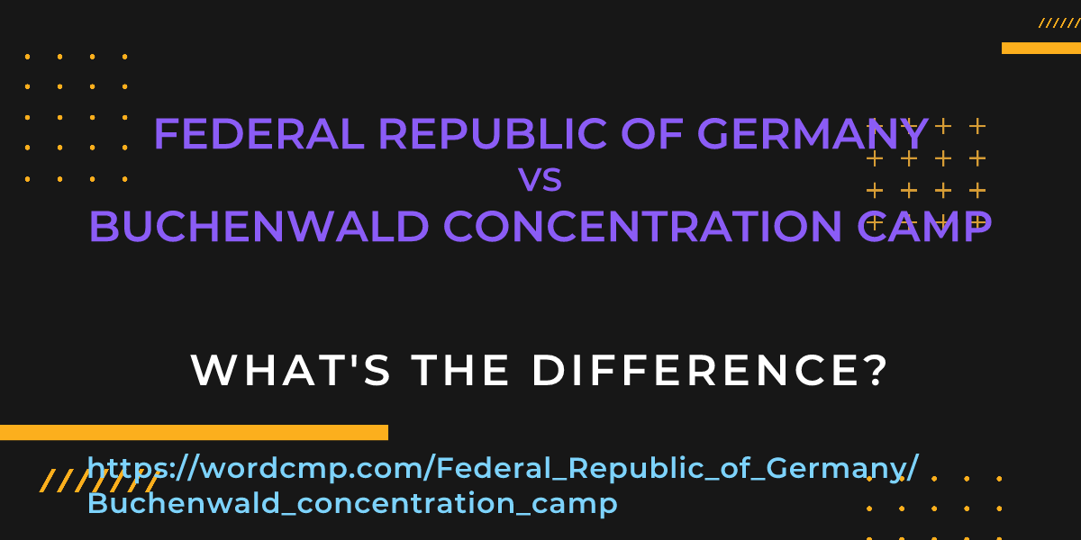 Difference between Federal Republic of Germany and Buchenwald concentration camp