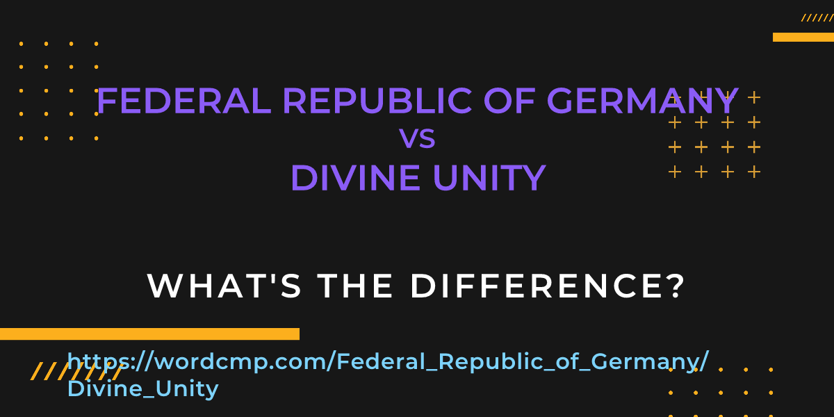 Difference between Federal Republic of Germany and Divine Unity
