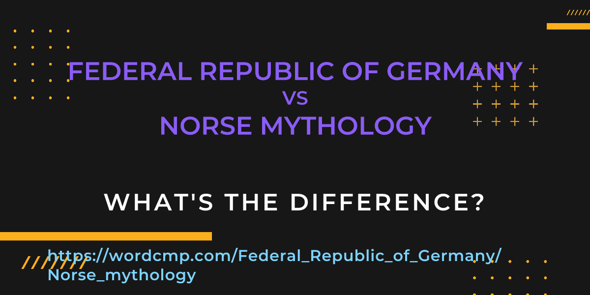 Difference between Federal Republic of Germany and Norse mythology