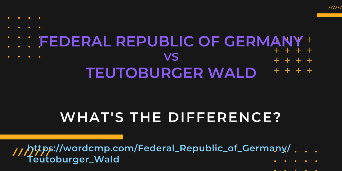 Difference between Federal Republic of Germany and Teutoburger Wald