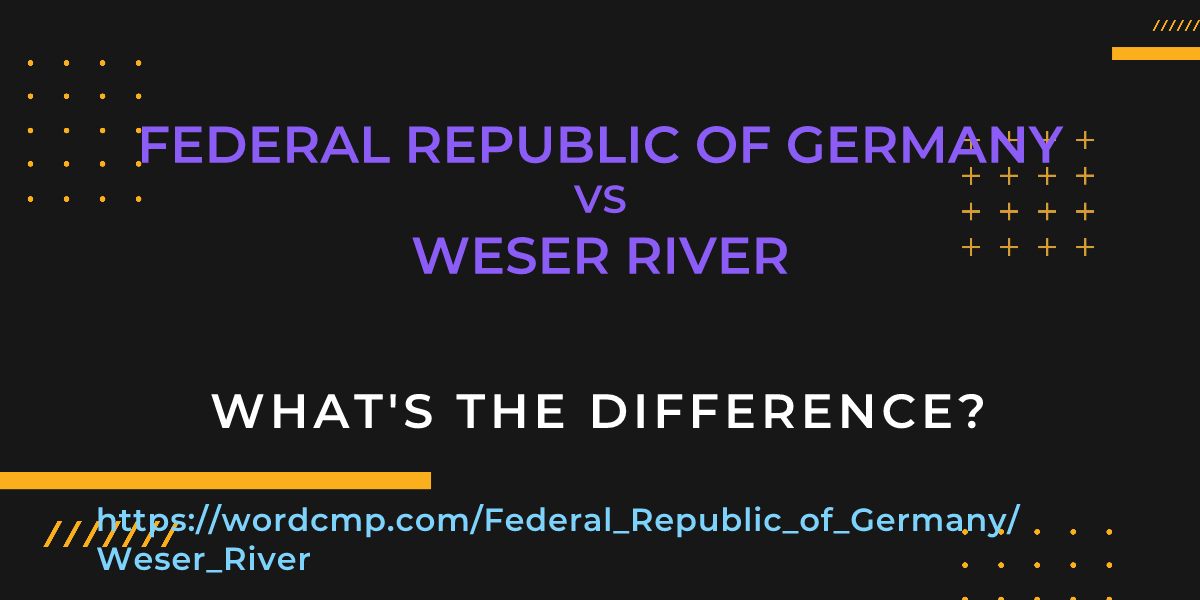 Difference between Federal Republic of Germany and Weser River
