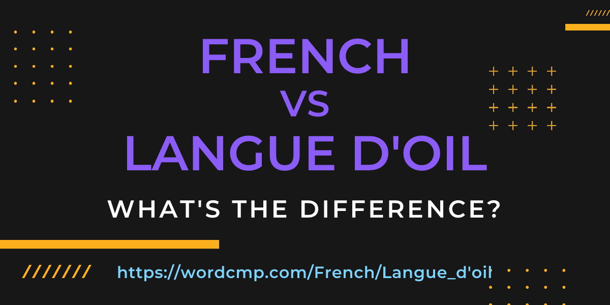 Difference between French and Langue d'oil