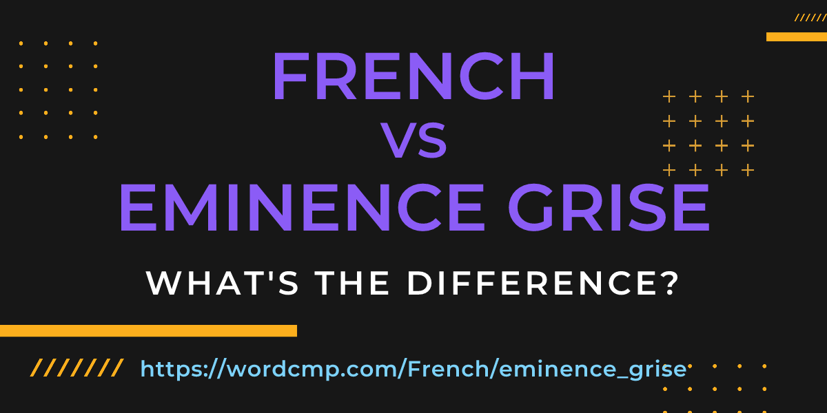 Difference between French and eminence grise
