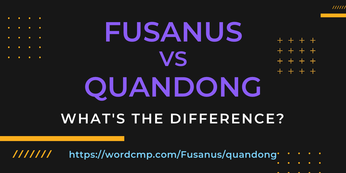 Difference between Fusanus and quandong