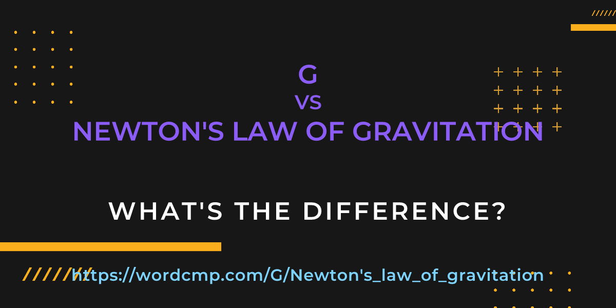 Difference between G and Newton's law of gravitation