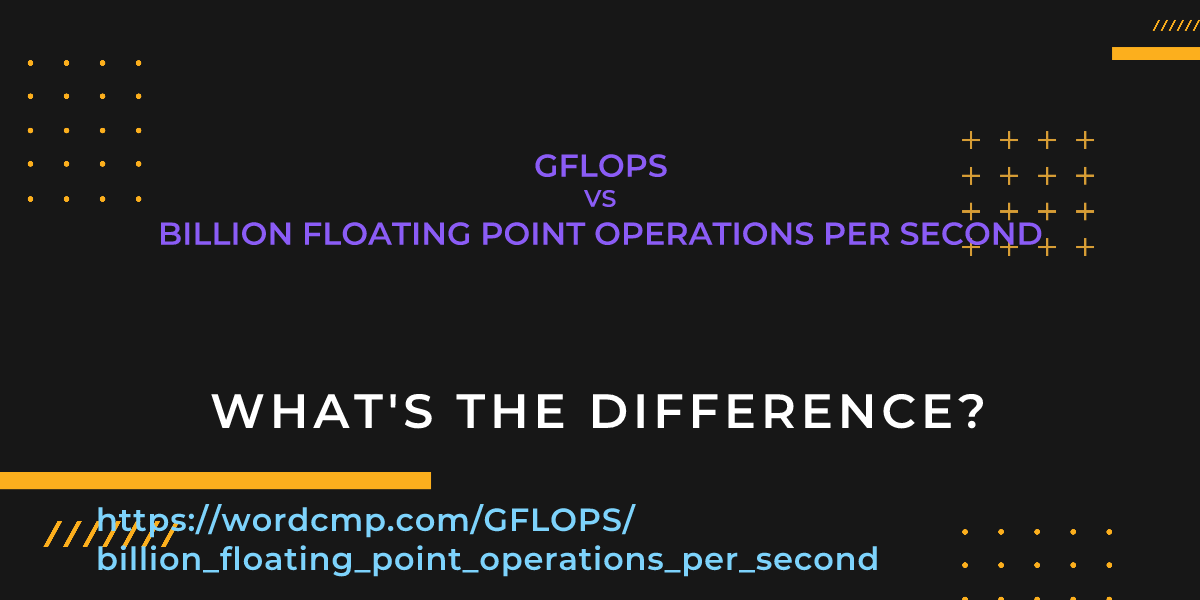 Difference between GFLOPS and billion floating point operations per second
