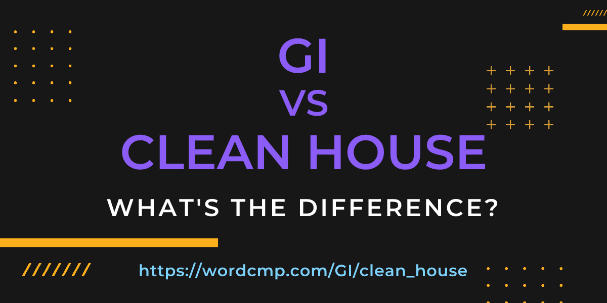 Difference between GI and clean house