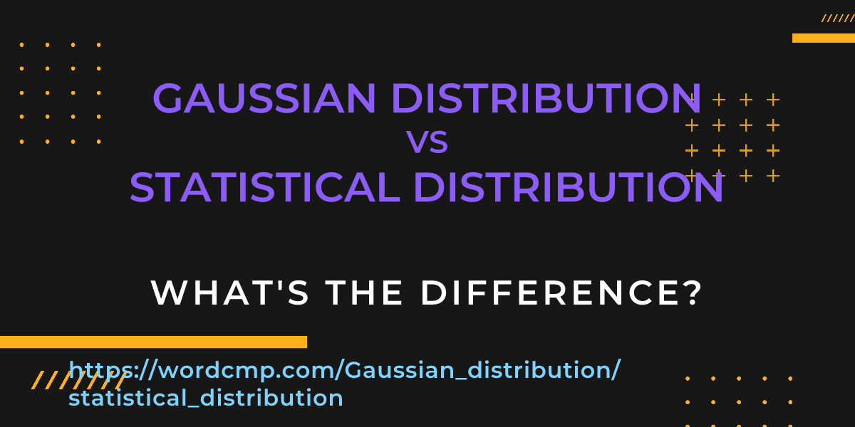 Difference between Gaussian distribution and statistical distribution