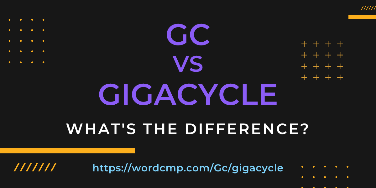 Difference between Gc and gigacycle