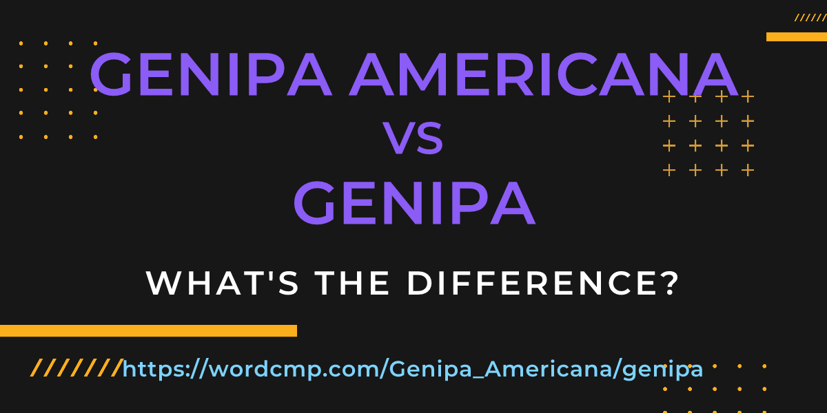 Difference between Genipa Americana and genipa