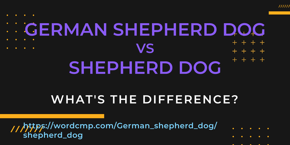 Difference between German shepherd dog and shepherd dog