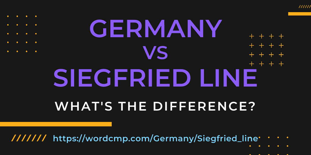 Difference between Germany and Siegfried line