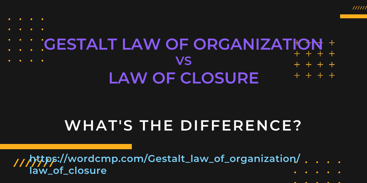 Difference between Gestalt law of organization and law of closure