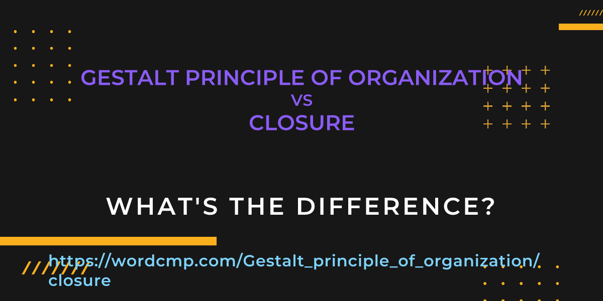 Difference between Gestalt principle of organization and closure