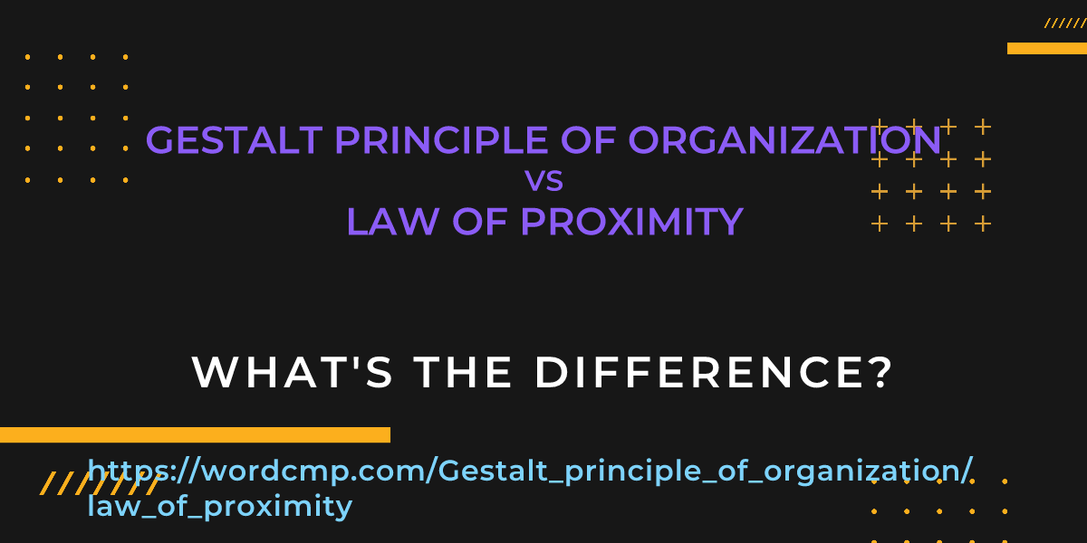 Difference between Gestalt principle of organization and law of proximity