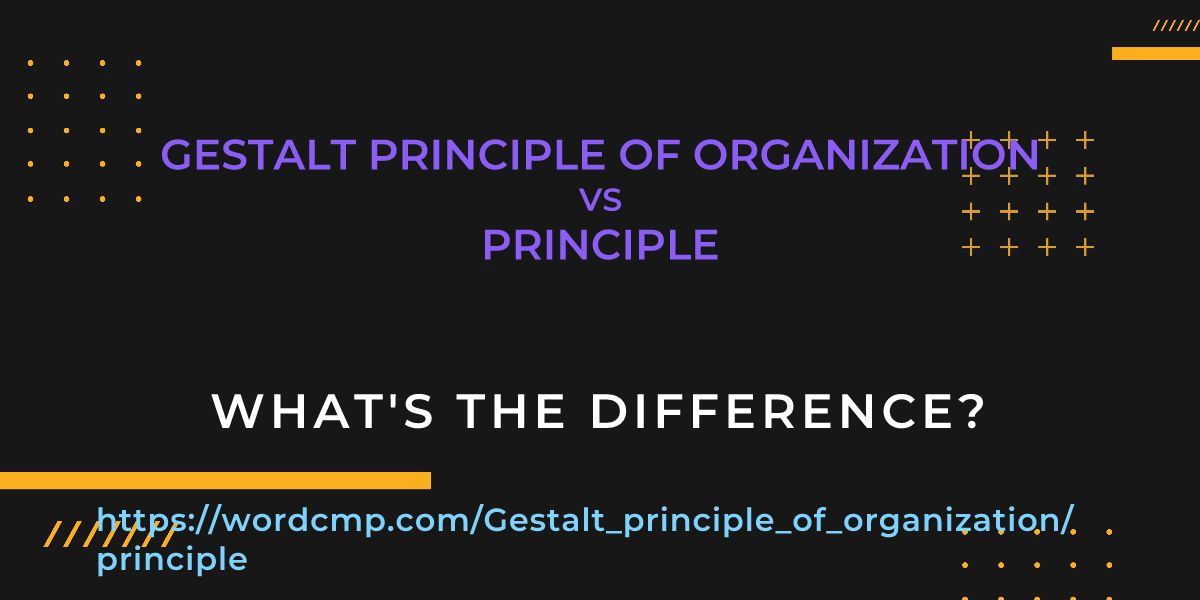 Difference between Gestalt principle of organization and principle