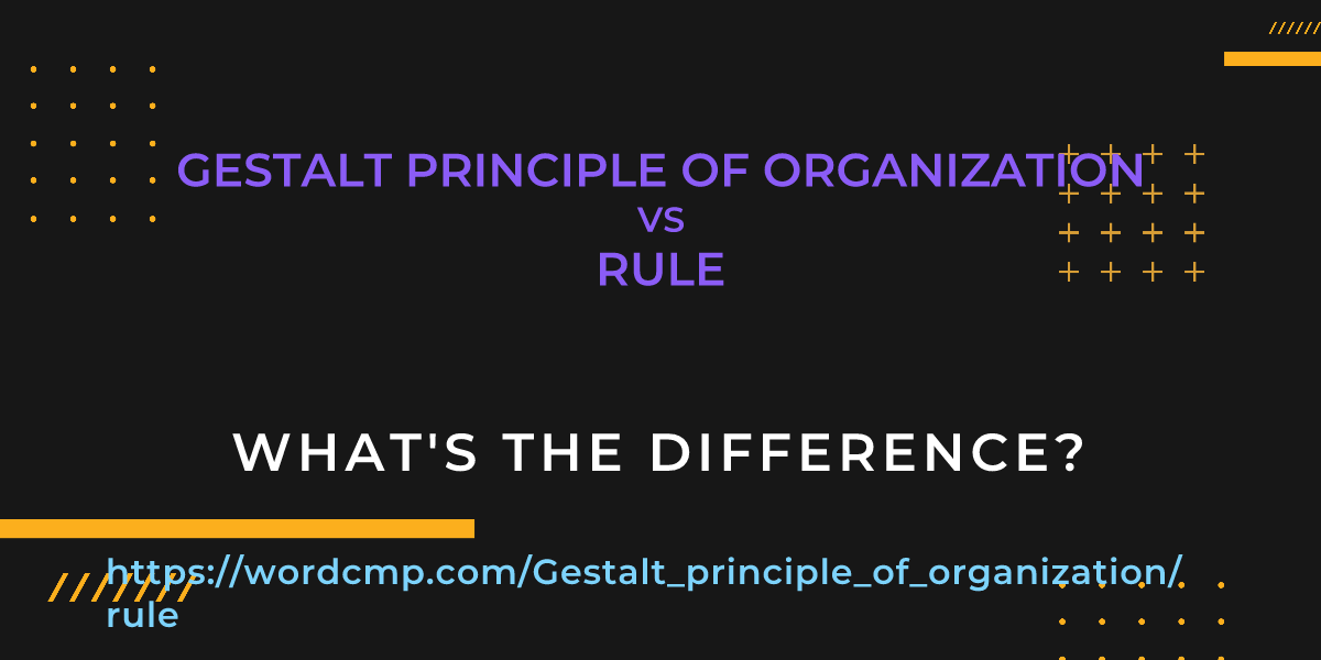 Difference between Gestalt principle of organization and rule