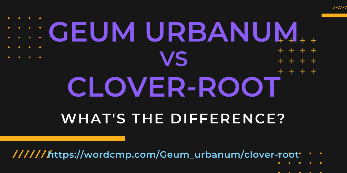 Difference between Geum urbanum and clover-root