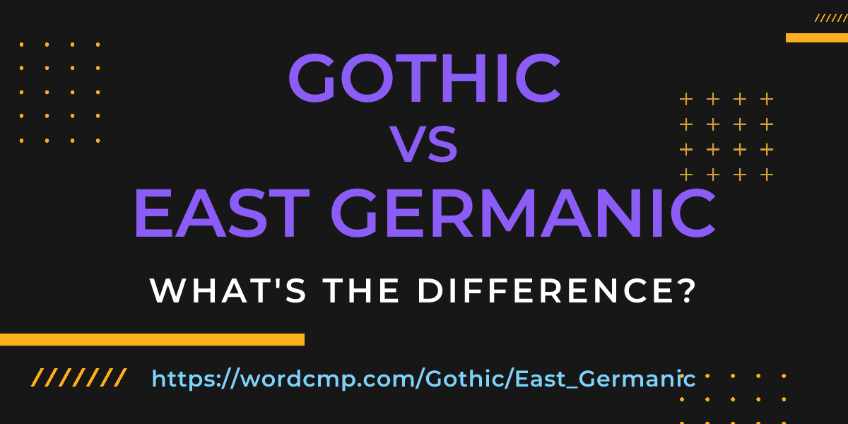 Difference between Gothic and East Germanic