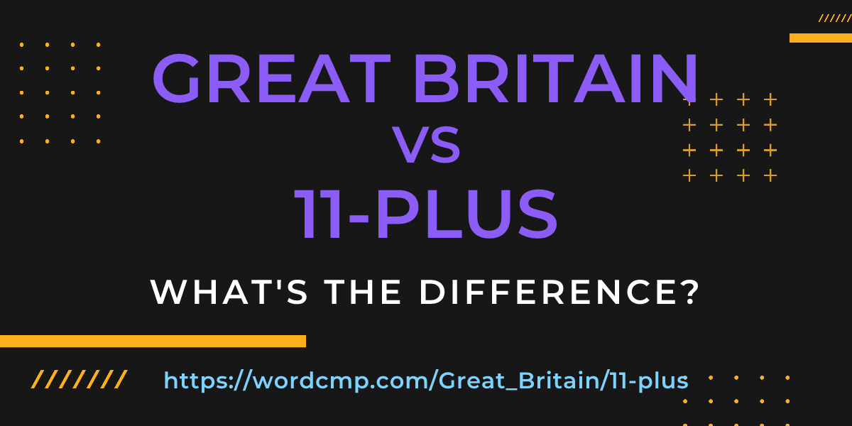 Difference between Great Britain and 11-plus