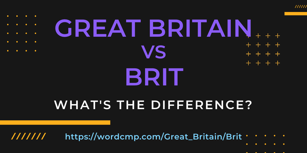 Difference between Great Britain and Brit
