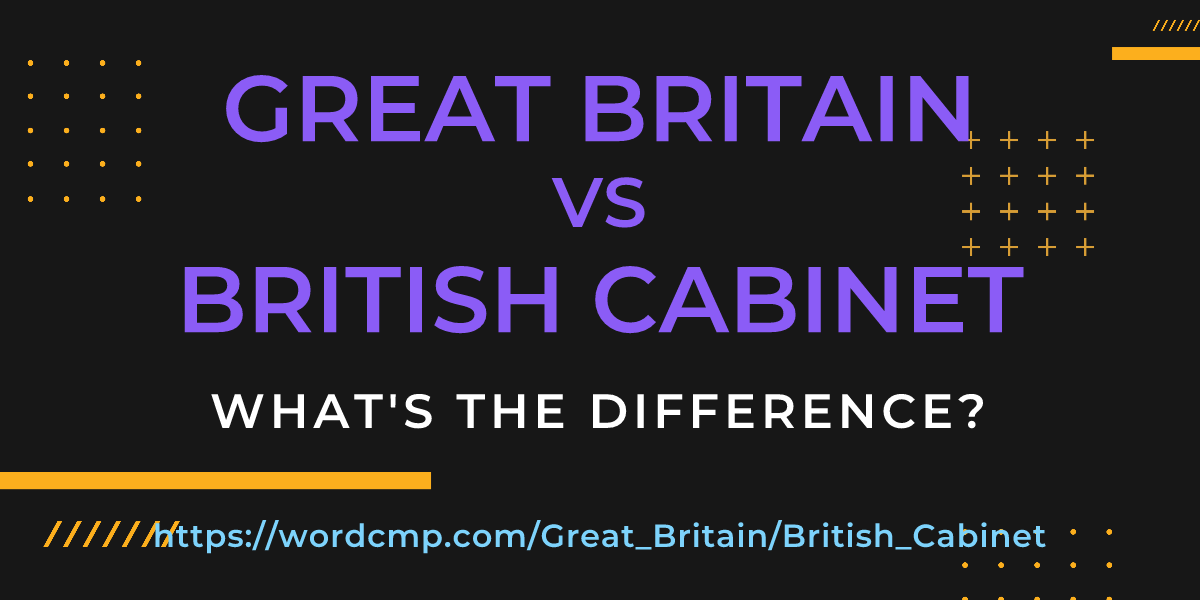 Difference between Great Britain and British Cabinet