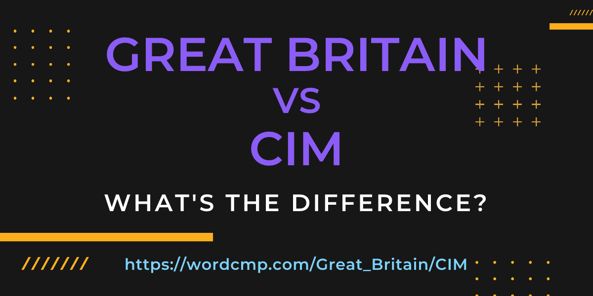 Difference between Great Britain and CIM