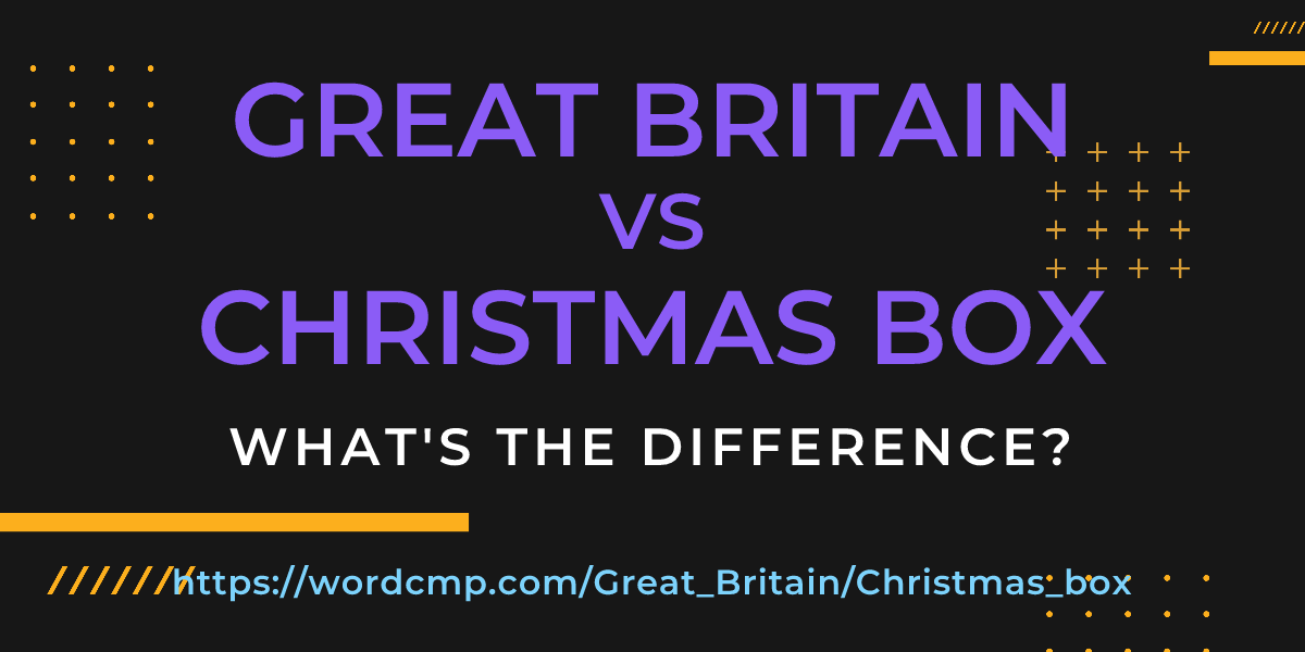 Difference between Great Britain and Christmas box