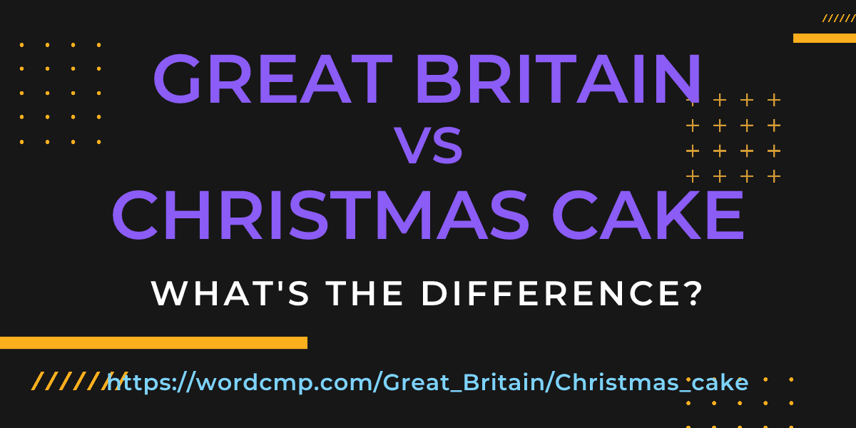 Difference between Great Britain and Christmas cake