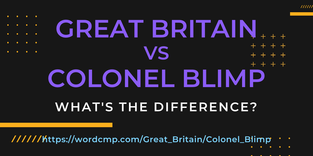 Difference between Great Britain and Colonel Blimp