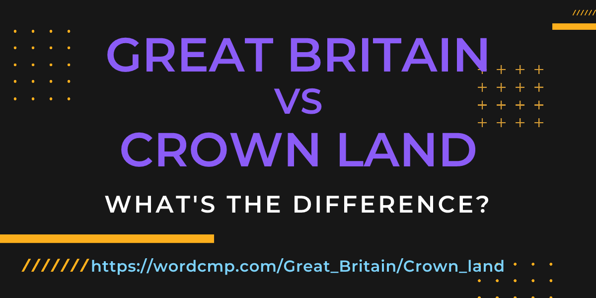 Difference between Great Britain and Crown land